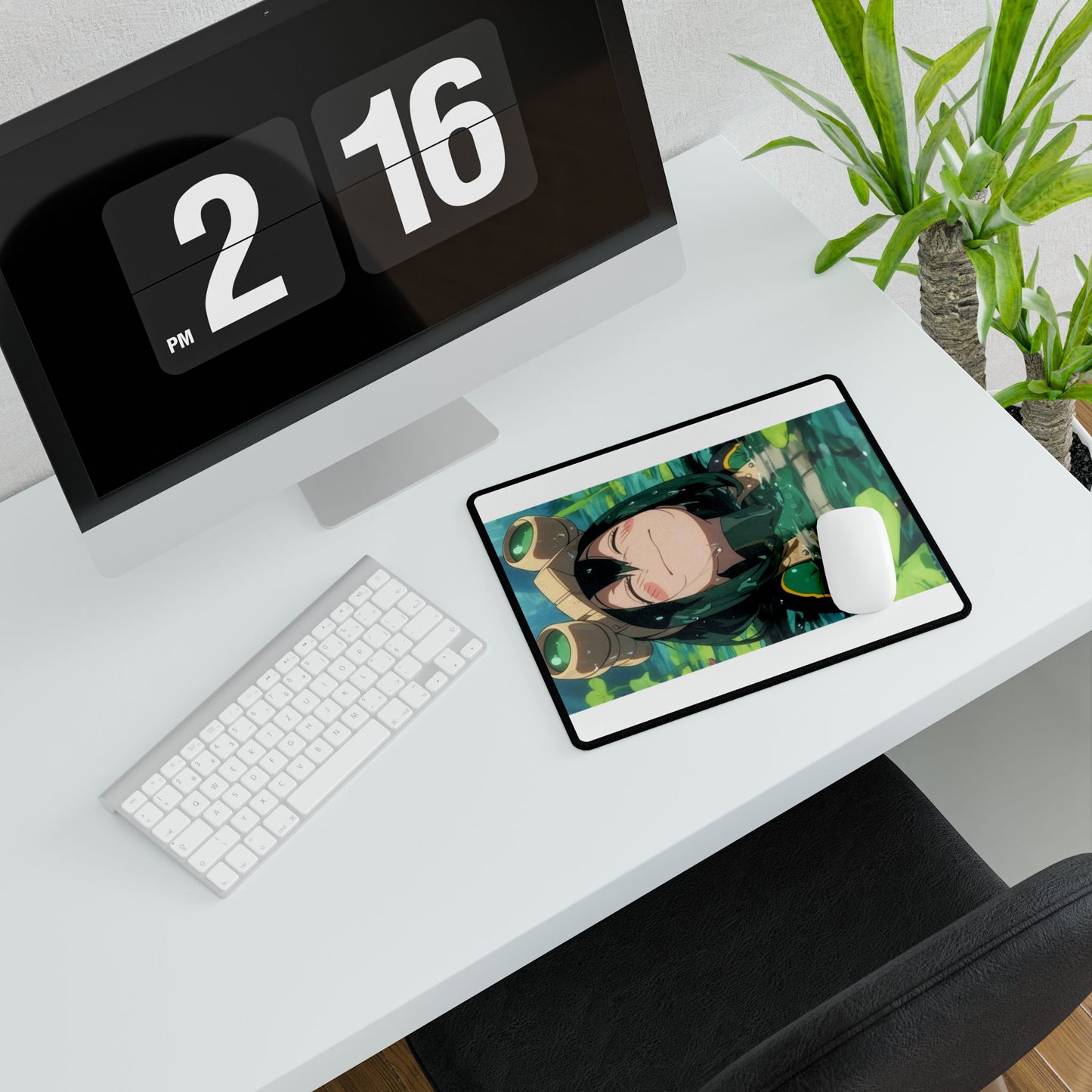 Anime Desk Mats, My Hero Academia Tsuyu Asui Urauraka All Might Deku Bakugo Todoroki Class 1A Frog, Gaming Mouse Pad, Keyboard Mat, Office