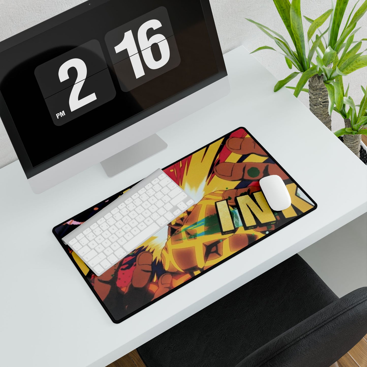 Ogun Montgomery Desk Mat - Fire Force Anime Keyboard Pad, Soul Resonance Desk Mat, Manga Gaming Accessory, Otaku Gift