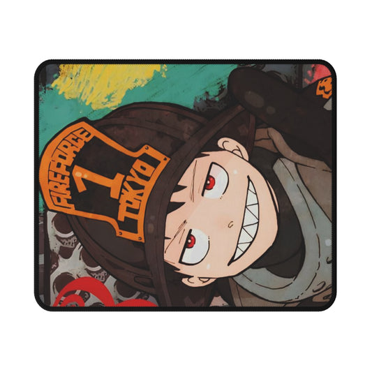 Shinra Kusakabe Non-Slip Gaming Mouse Pad,  - Fire Force Anime Gaming Mat - Company 8 - Extended Size - Manga Fan Gift