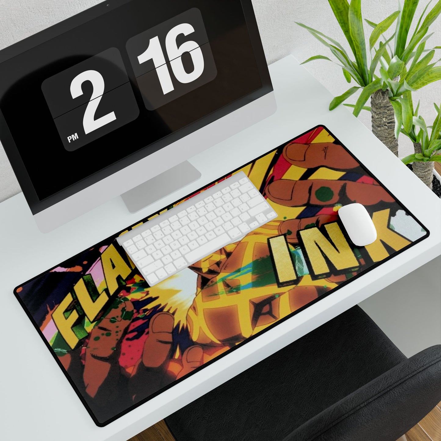 Ogun Montgomery Desk Mat - Fire Force Anime Keyboard Pad, Soul Resonance Desk Mat, Manga Gaming Accessory, Otaku Gift