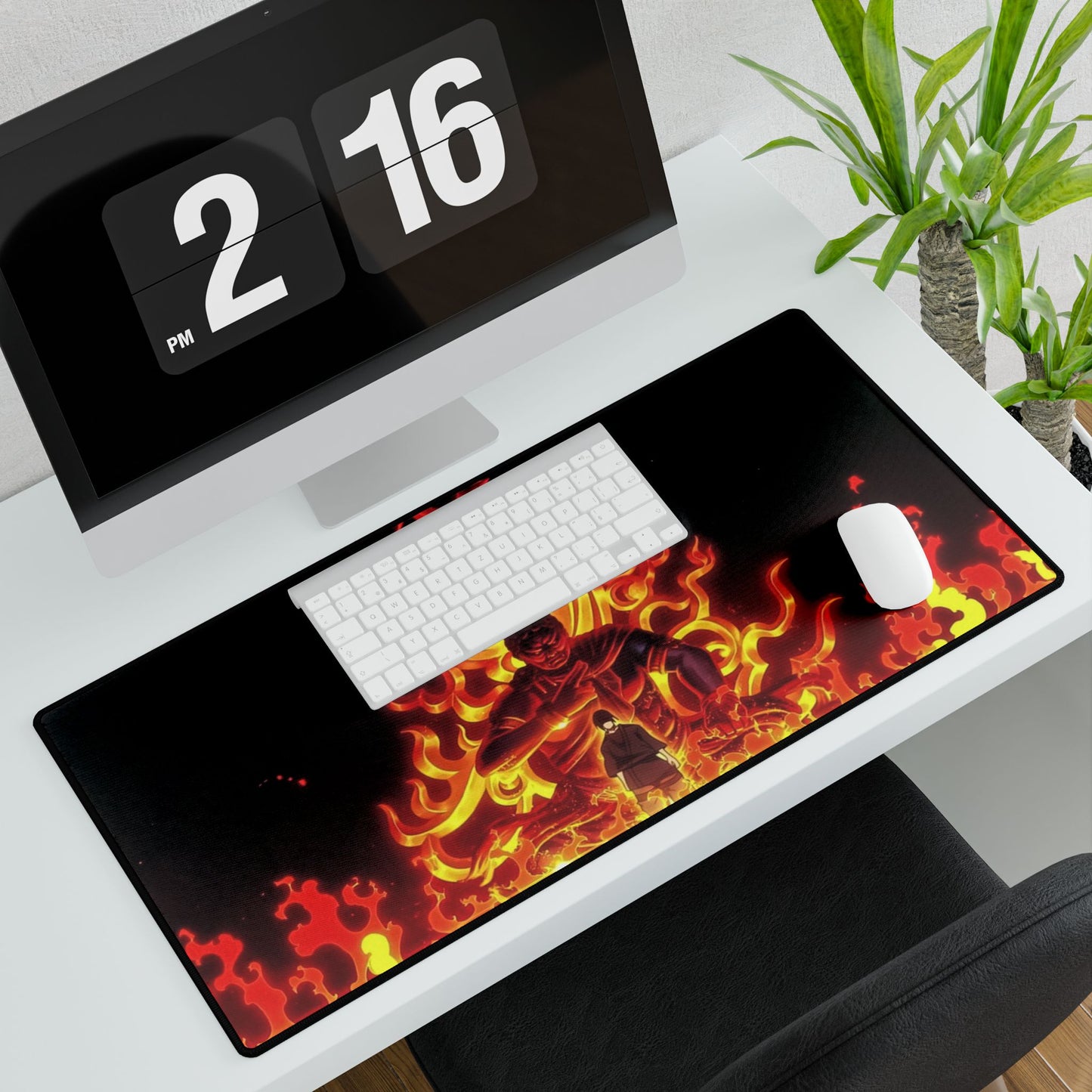 Fire Force Benimaru Shinmon Desk Mat - Anime Gaming Pad, Manga Keyboard Mat, Otaku Gift, Fire God Design
