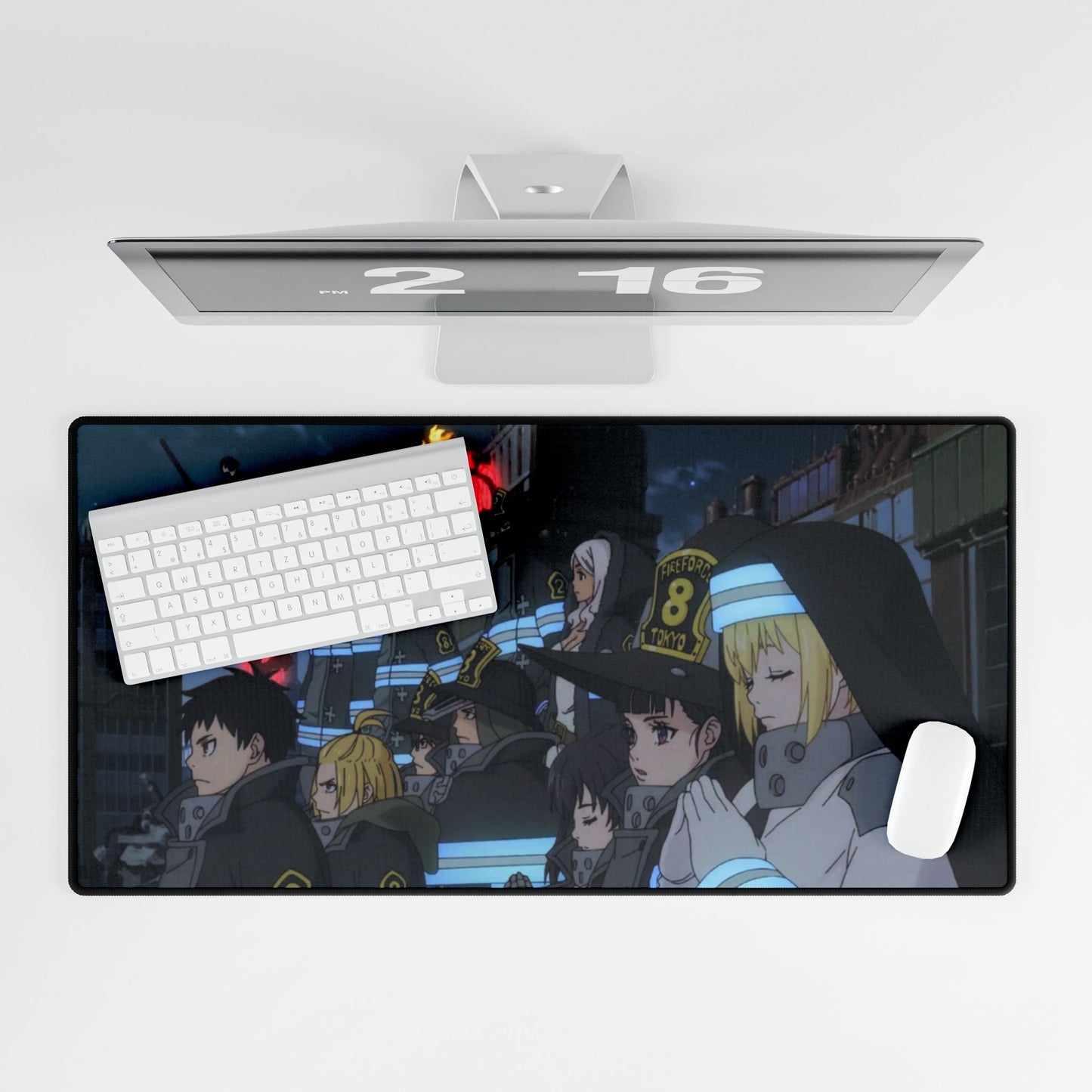 Fire Force Company 8 Desk Mat - Anime Keyboard Pad, Team Shot Desk Mat, Manga Gaming Accessory, Otaku Gift