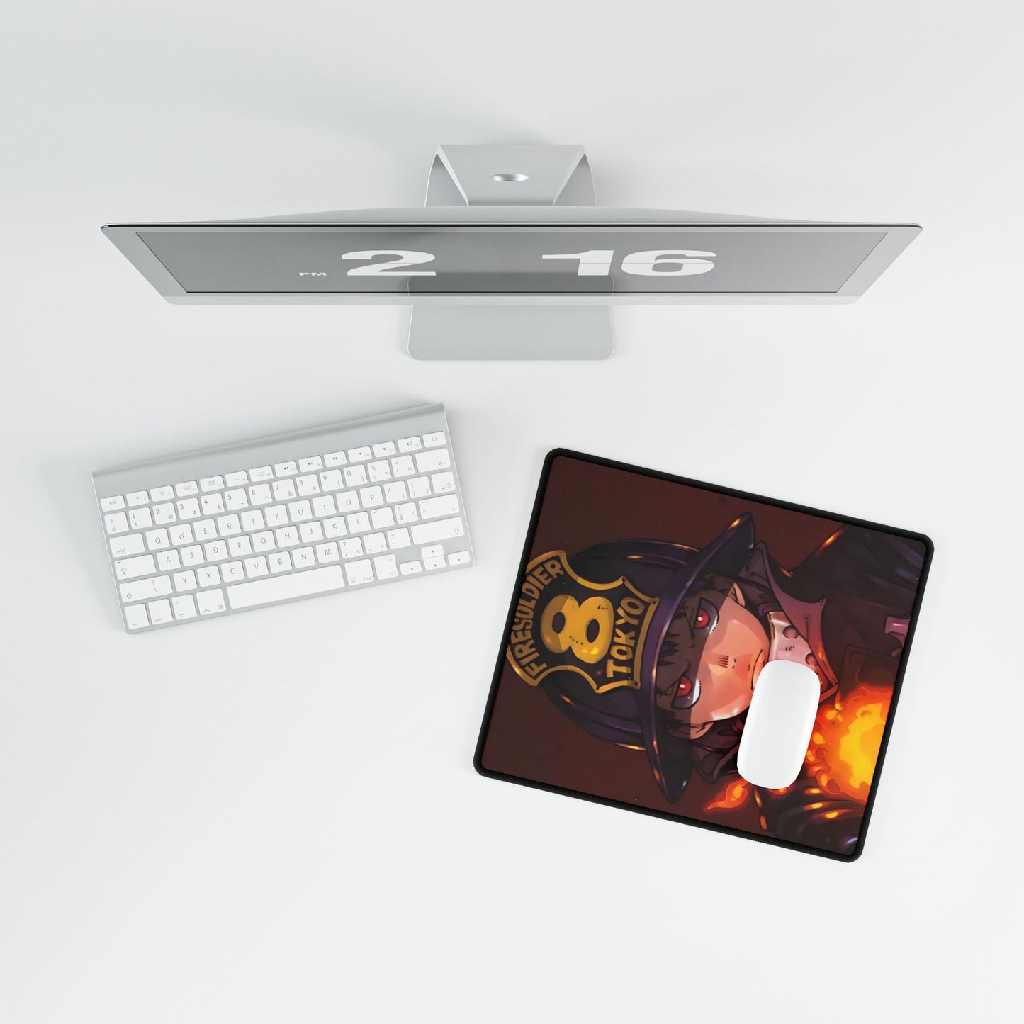 Shinra Kusakabe Desk Mat - Fire Force Anime Keyboard Pad, Company 8 Desk Mat, Manga Gaming Accessory, Otaku Gift