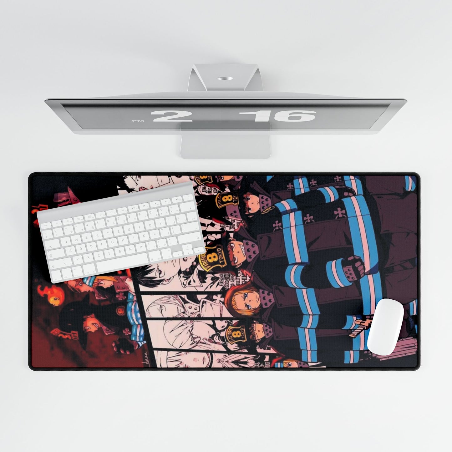 Fire Force Company 8 Desk Mat - Anime Team Keyboard Pad, Manga Gaming Accessory, Otaku Gift