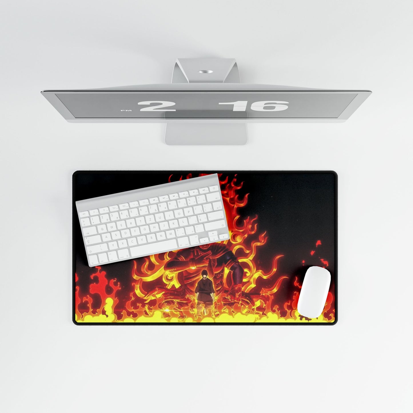 Fire Force Benimaru Shinmon Desk Mat - Anime Gaming Pad, Manga Keyboard Mat, Otaku Gift, Fire God Design