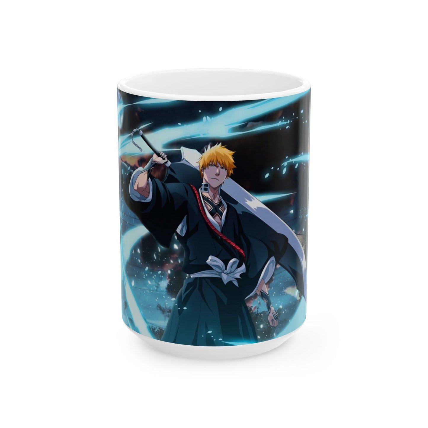 Ichigo, Kurosaki, Ceramic, Mug, (11oz, 15oz),  Bleach, anime, manga, shonen, soul, reaper, rukia, kuchiki, bankai, kenpachi, yoruichi