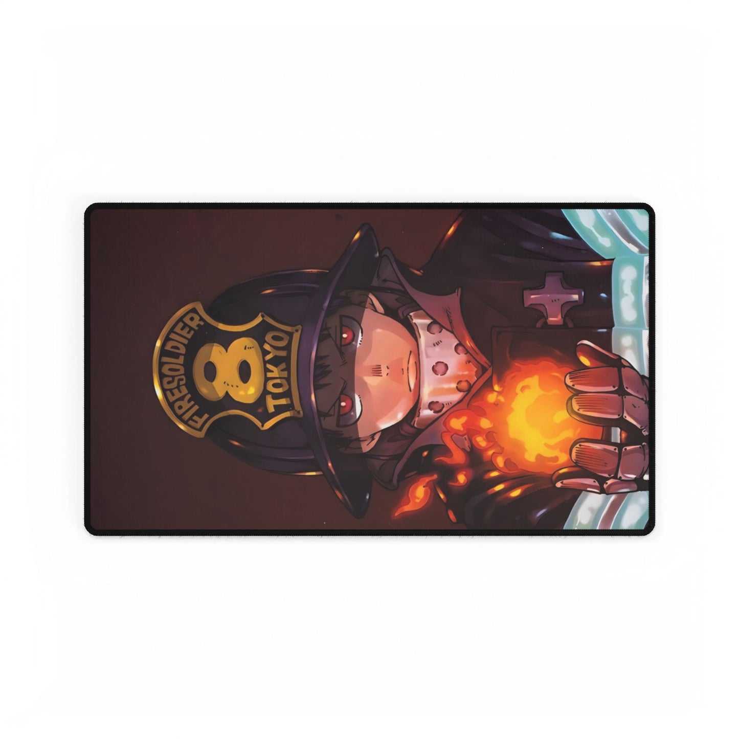 Shinra Kusakabe Desk Mat - Fire Force Anime Keyboard Pad, Company 8 Desk Mat, Manga Gaming Accessory, Otaku Gift