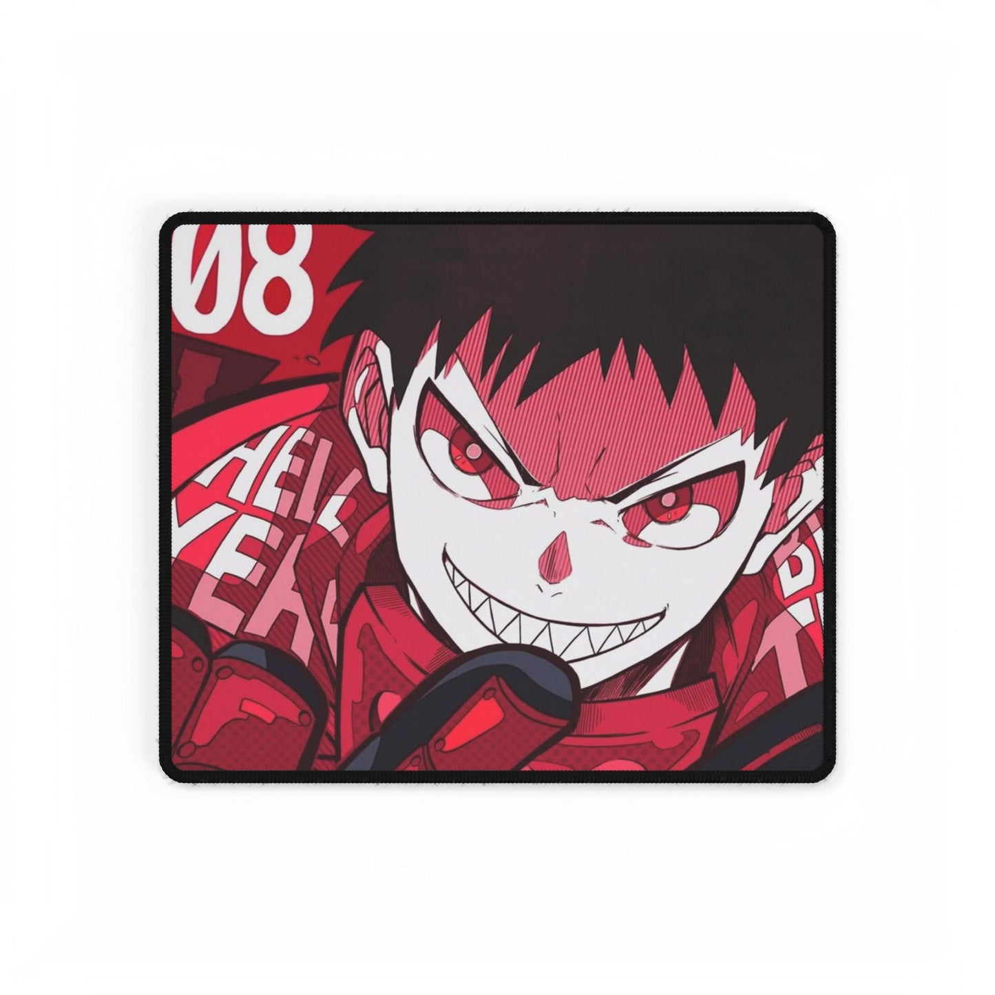 Shinra Kusakabe Desk Mat - Fire Force Anime Keyboard Pad, Red Devil Desk Mat, Manga Gaming Accessory, Otaku Gift