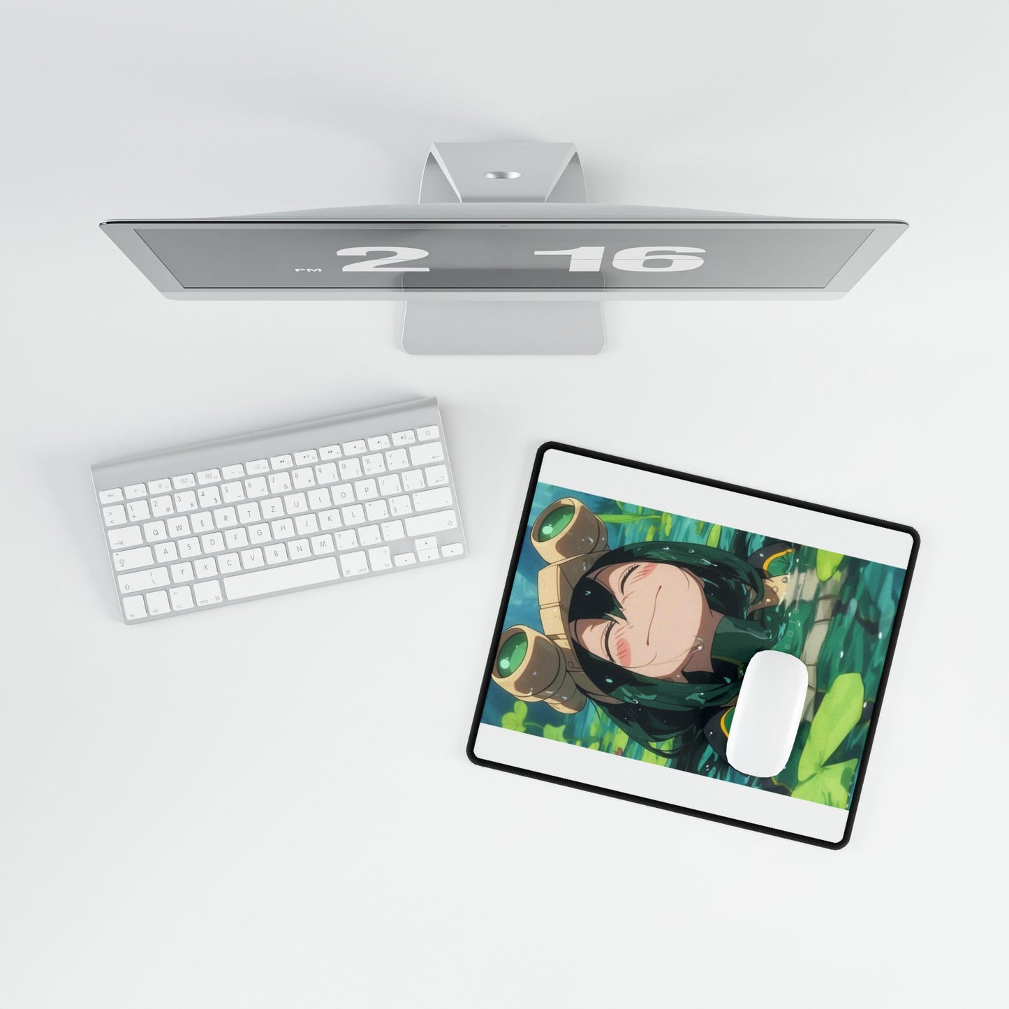 Anime Desk Mats, My Hero Academia Tsuyu Asui Urauraka All Might Deku Bakugo Todoroki Class 1A Frog, Gaming Mouse Pad, Keyboard Mat, Office