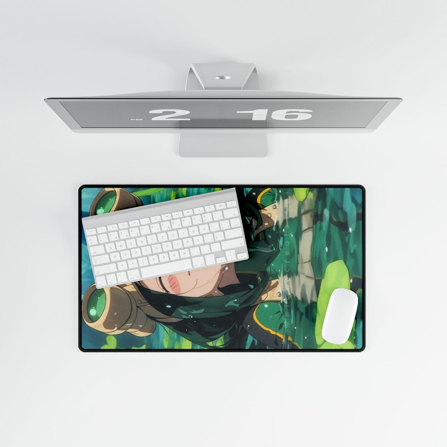 Anime Desk Mats, My Hero Academia Tsuyu Asui Urauraka All Might Deku Bakugo Todoroki Class 1A Frog, Gaming Mouse Pad, Keyboard Mat, Office