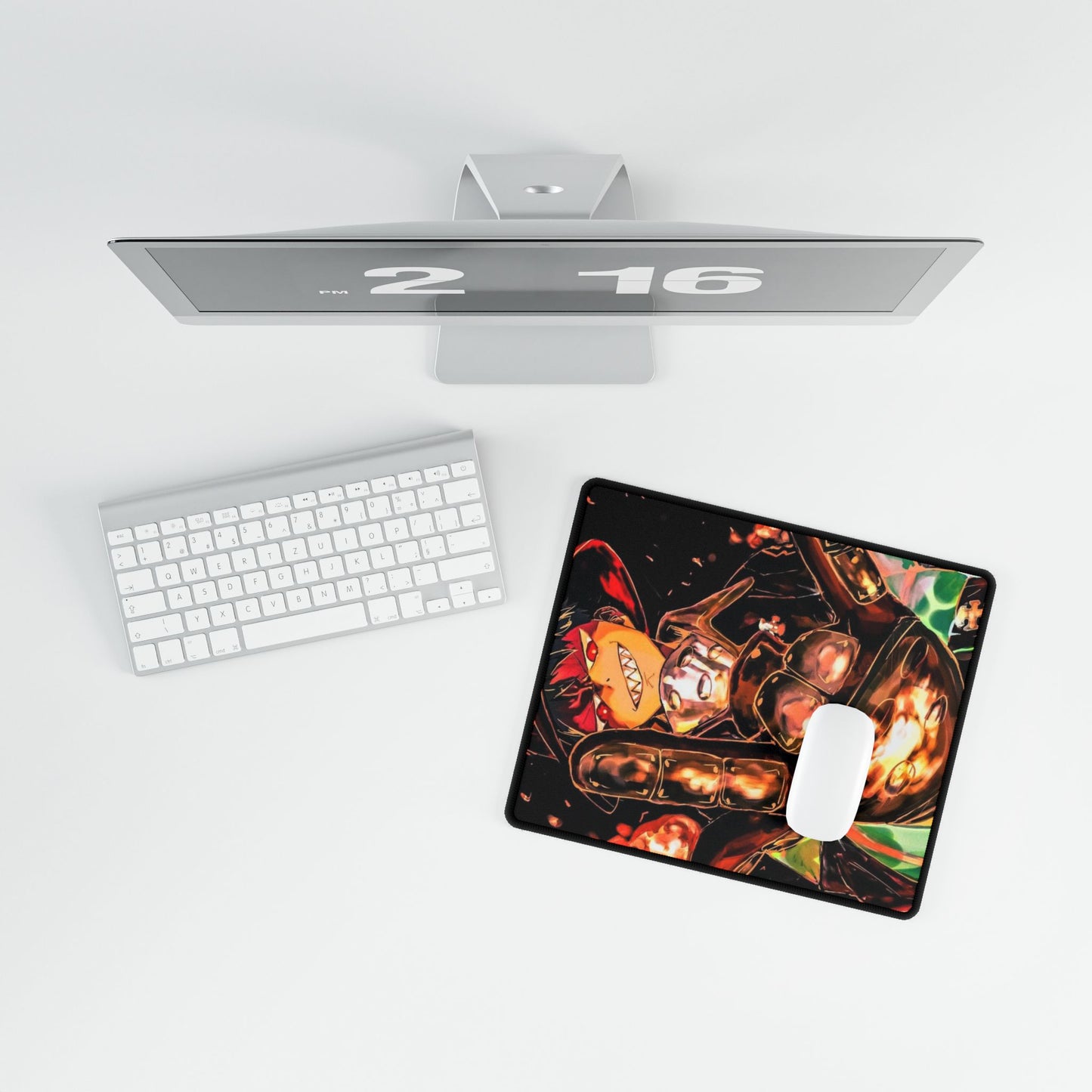 Shinra Kusakabe Desk Mat - Fire Force Anime Keyboard Pad, Demon Smile Desk Mat, Manga Gaming Accessory, Otaku Gift