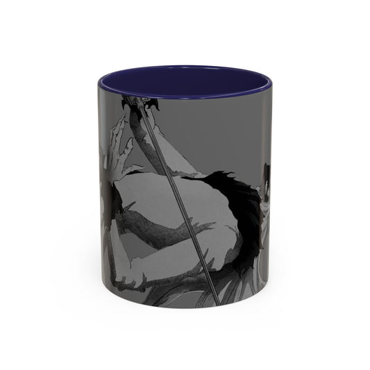 Anime, Accent Coffee Mug (11, 15oz), Bleach Inspired White Zangetsu Hollow Orihime Ulquirra Cifer Aizen Espada Arrancar, Manga, Gifts,