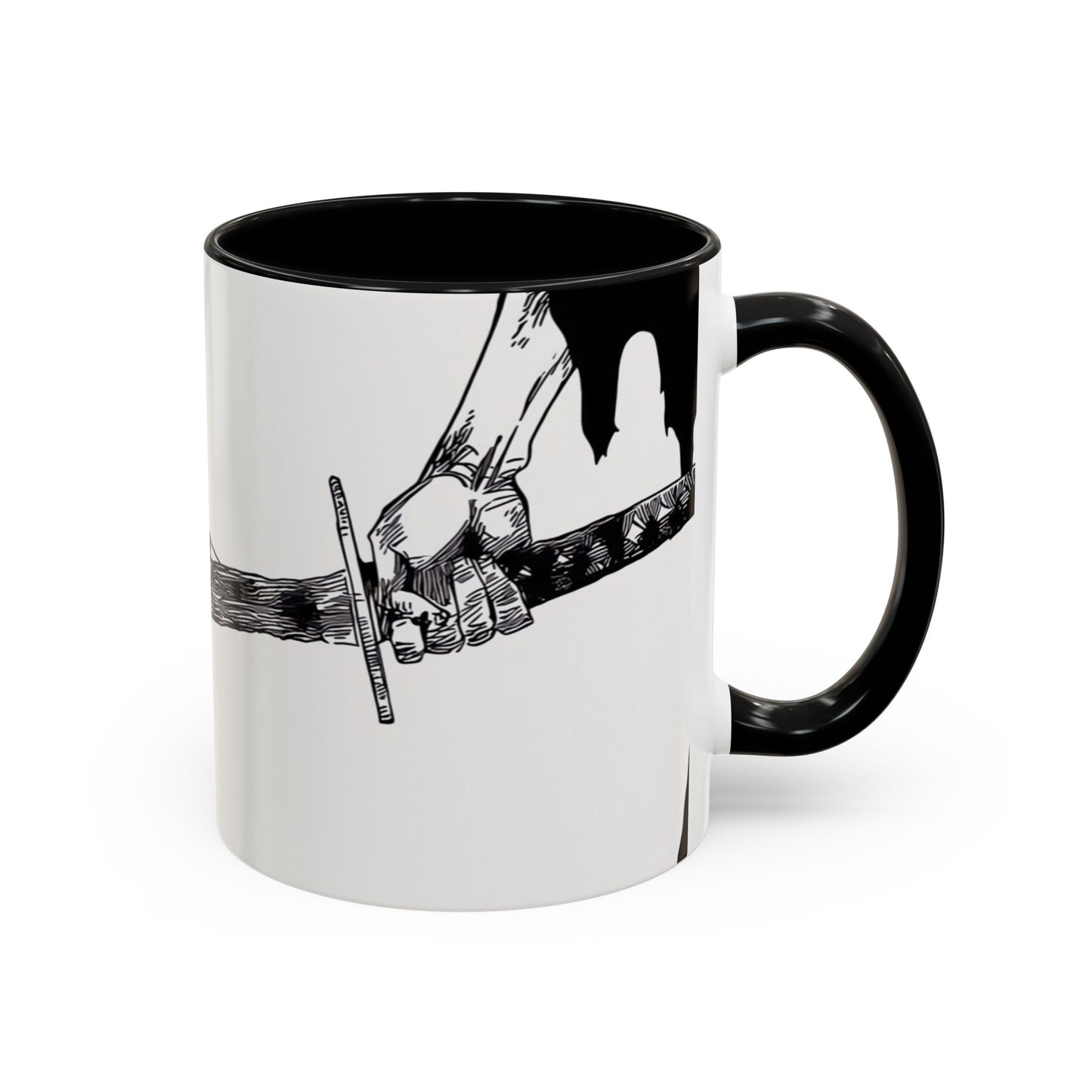 Bankai, Accent, Coffee, Mug, (11, 15oz), bleach, yamamoto, old man, head captain, fire, sword, katana, anime, shonen, manga, 