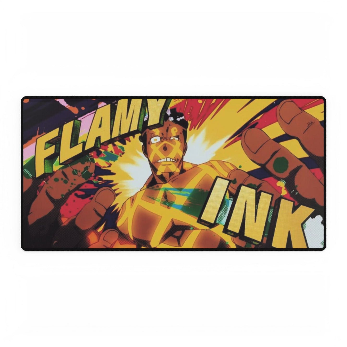 Ogun Montgomery Desk Mat - Fire Force Anime Keyboard Pad, Soul Resonance Desk Mat, Manga Gaming Accessory, Otaku Gift