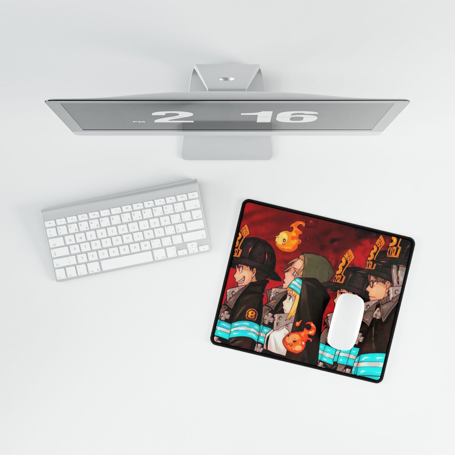 Fire Force Company 8 Desk Mat - Anime Keyboard Pad, Team Shot Desk Mat, Manga Gaming Accessory, Otaku Gift