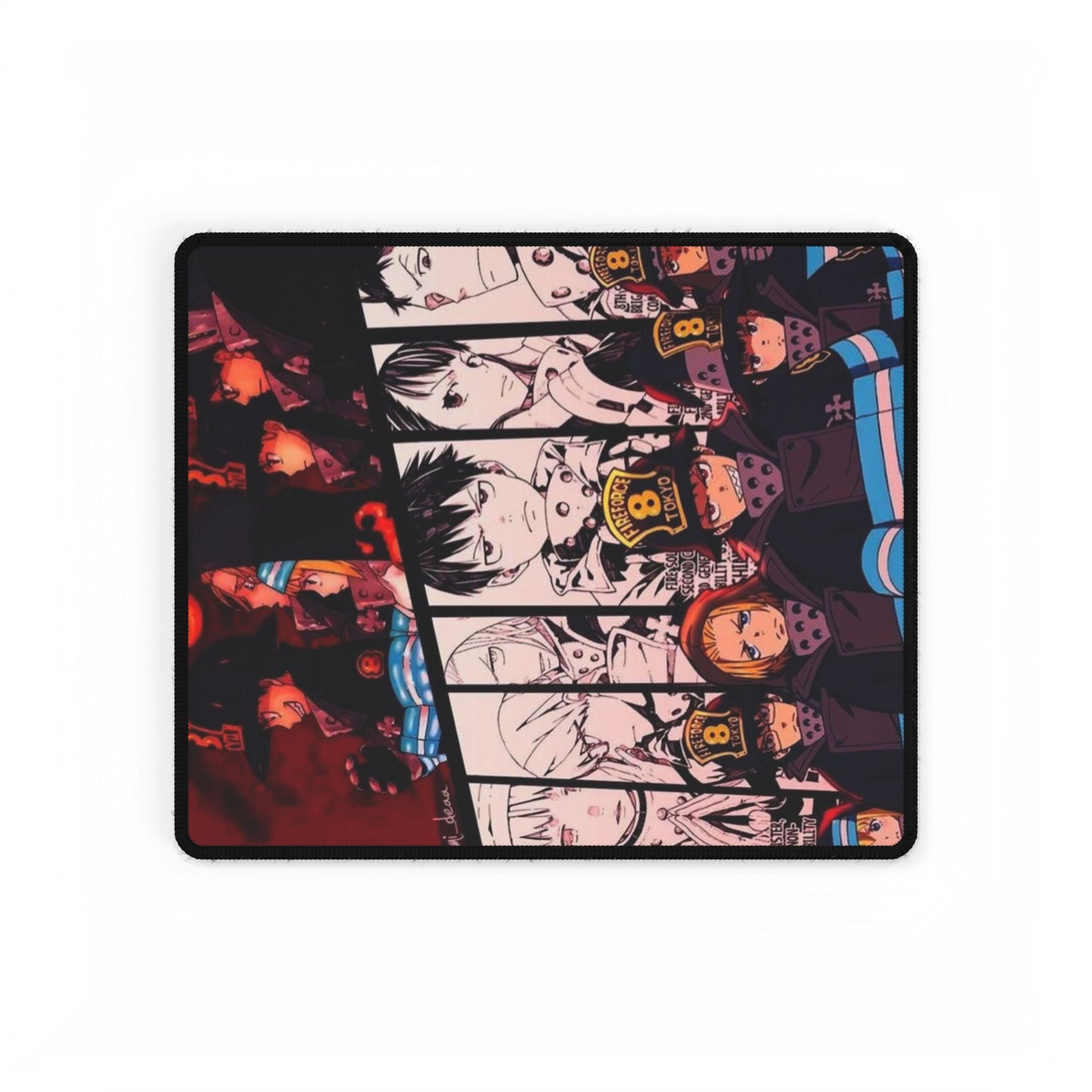 Fire Force Company 8 Desk Mat - Anime Team Keyboard Pad, Manga Gaming Accessory, Otaku Gift