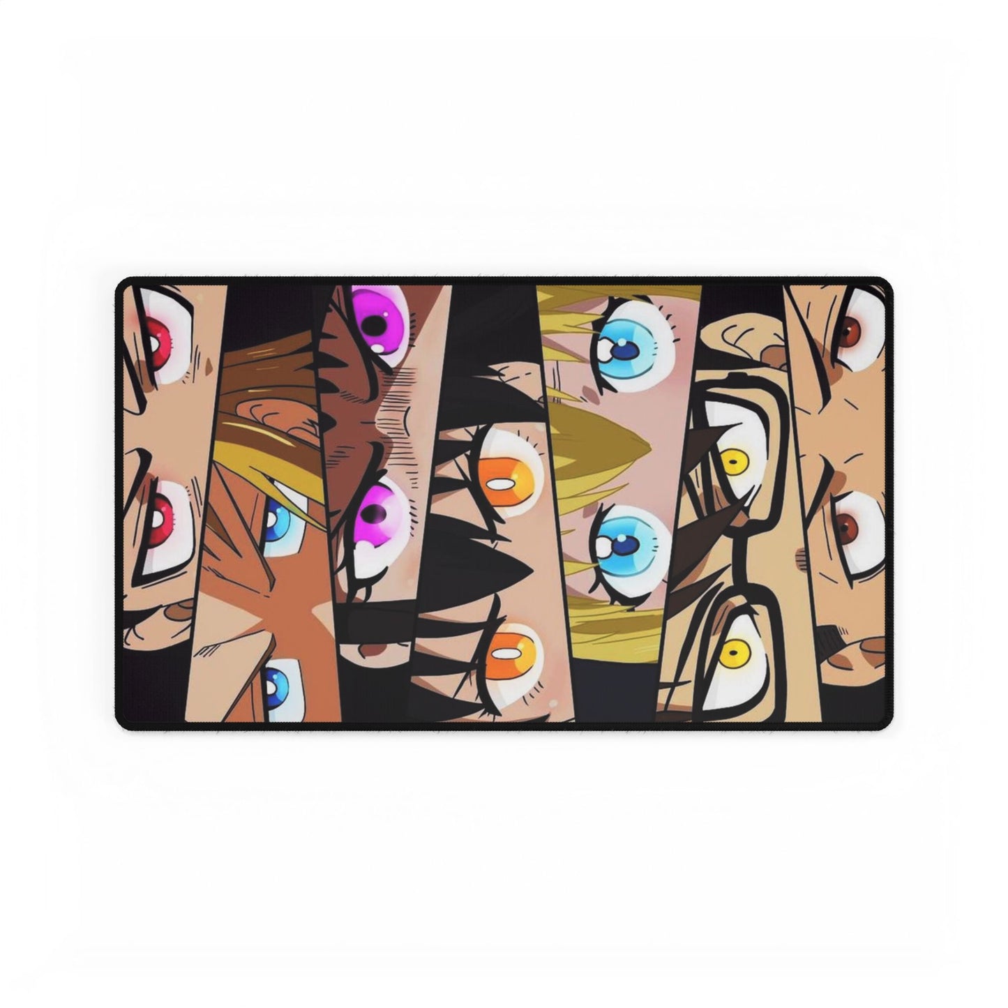 Fire Force Eye Collage Desk Mat - Anime Gaming Mat - Extended Size - Shinra, Arthur, Tamaki, Benimaru - Manga Fan Gift