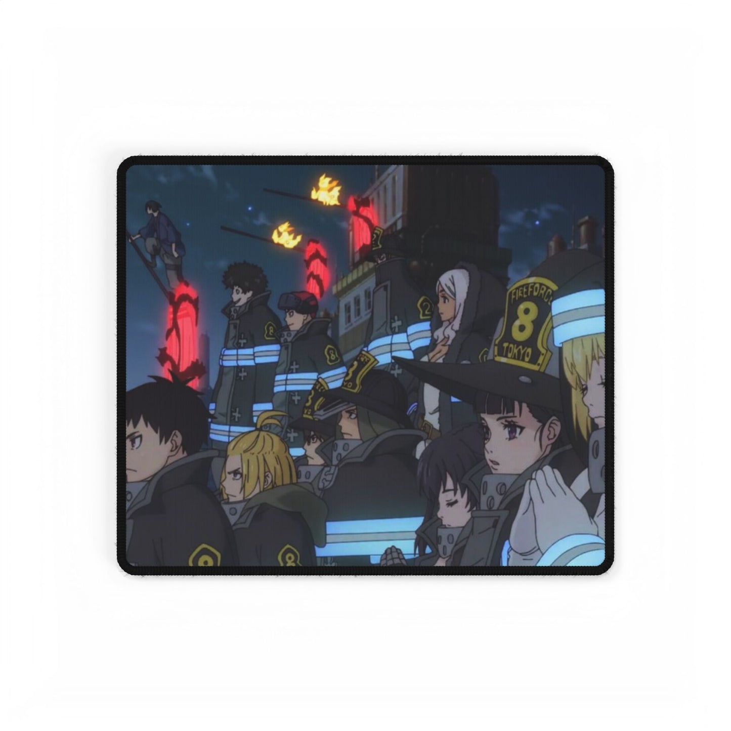 Fire Force Company 8 Desk Mat - Anime Keyboard Pad, Team Shot Desk Mat, Manga Gaming Accessory, Otaku Gift