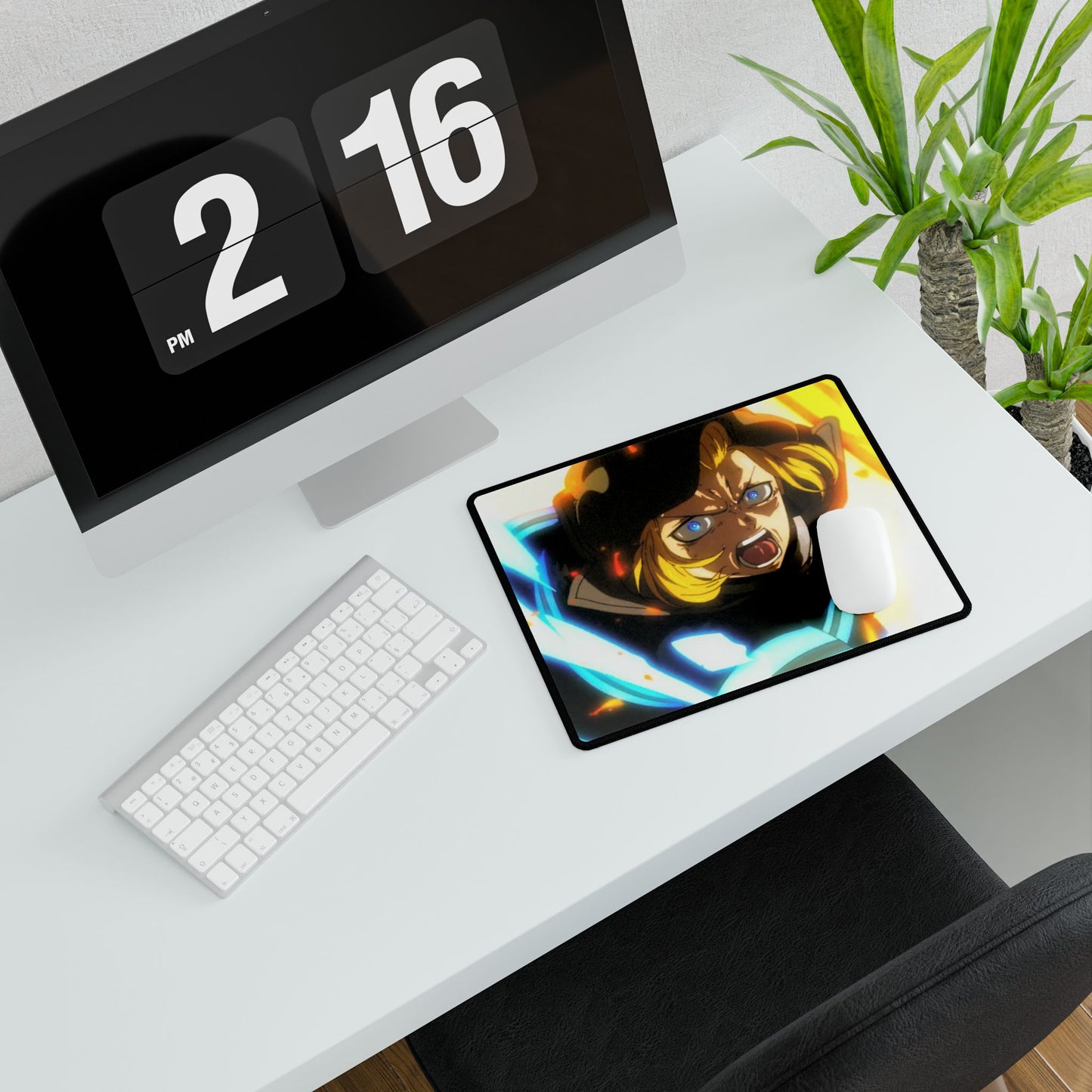 Arthur Boyle "Excalibur" Desk Mat - Fire Force Anime Keyboard Pad, Knight King Gaming Mat, Manga Desk Decor, Otaku Gift