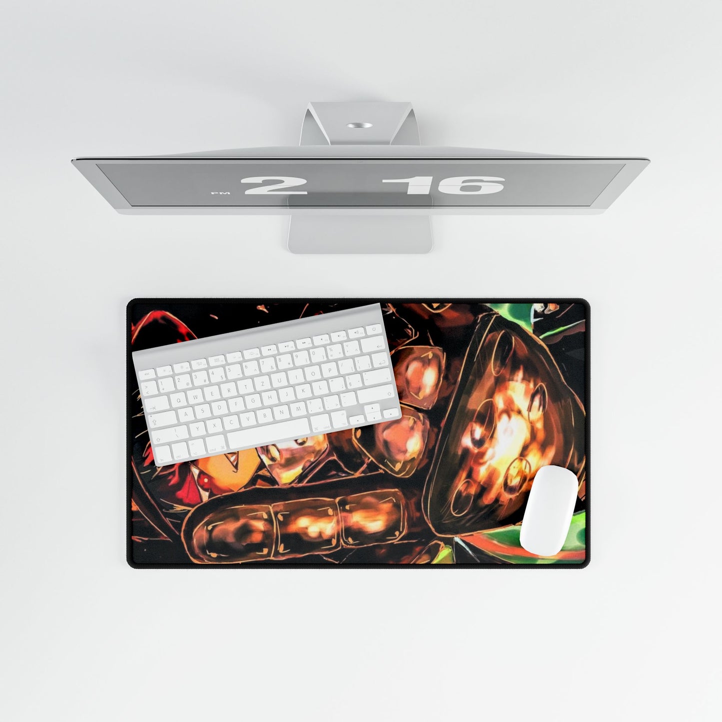Shinra Kusakabe Desk Mat - Fire Force Anime Keyboard Pad, Demon Smile Desk Mat, Manga Gaming Accessory, Otaku Gift