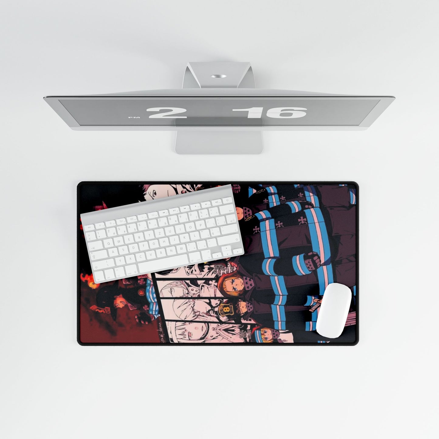Fire Force Company 8 Desk Mat - Anime Team Keyboard Pad, Manga Gaming Accessory, Otaku Gift