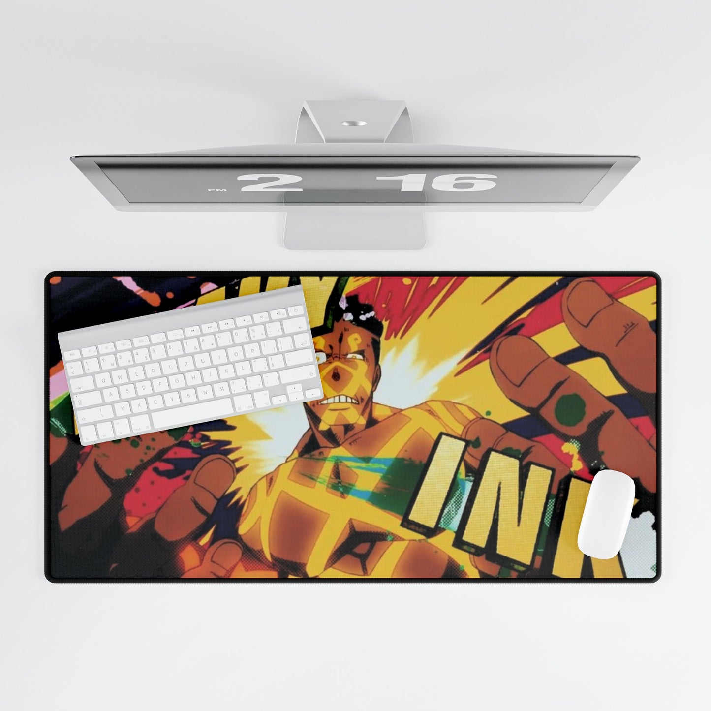 Ogun Montgomery Desk Mat - Fire Force Anime Keyboard Pad, Soul Resonance Desk Mat, Manga Gaming Accessory, Otaku Gift
