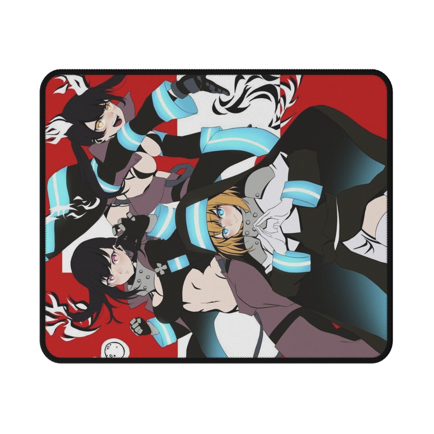Fire Force Waifu Gaming Mouse Pad - Maki, Tamaki, Hibana Non-Slip Mat, Anime Desk Accessory, Otaku Gift