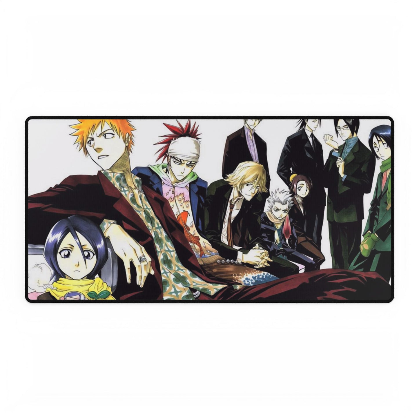Anime Manga Desk Mats - Ichigo Rukia Gin - Bleach - Soul Society Reaper - Hollow, Gaming Mouse Pad, Table Protector, Large Mouse Mat,