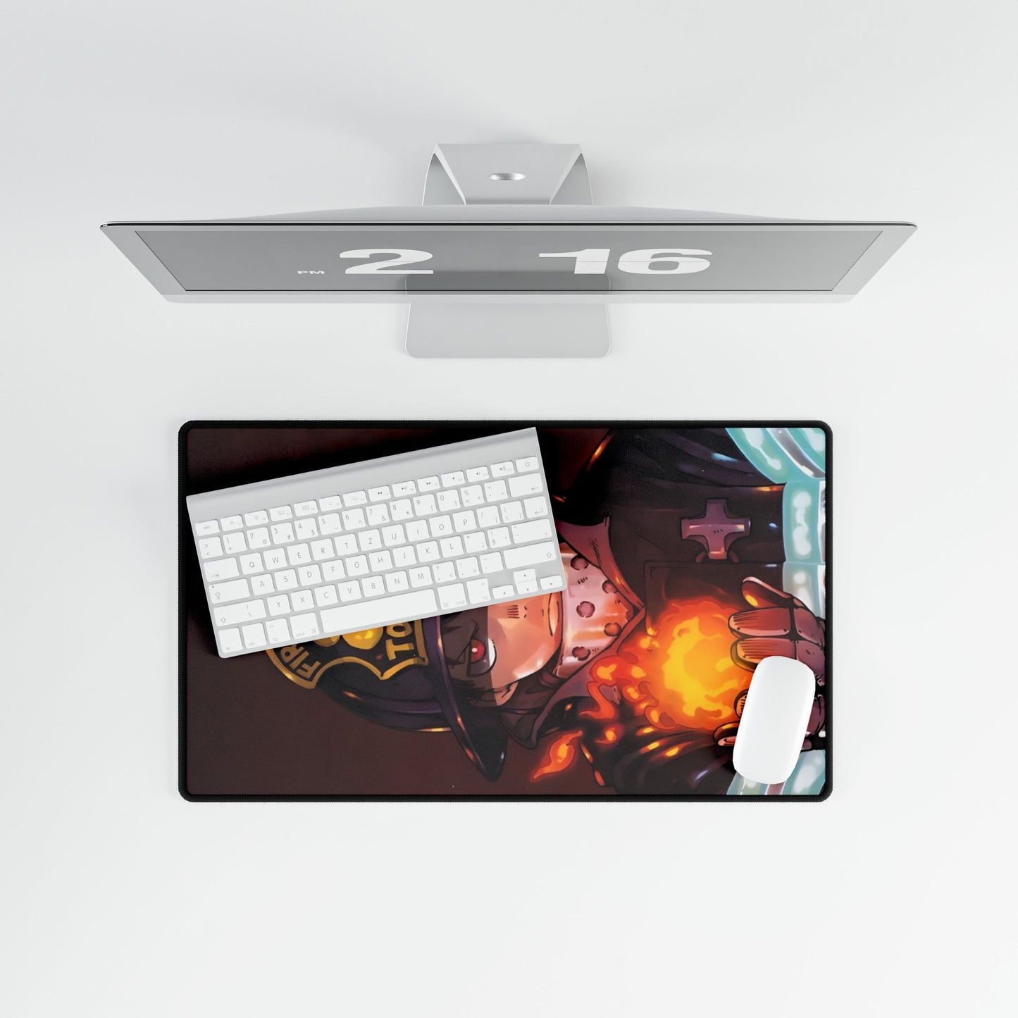 Shinra Kusakabe Desk Mat - Fire Force Anime Keyboard Pad, Company 8 Desk Mat, Manga Gaming Accessory, Otaku Gift