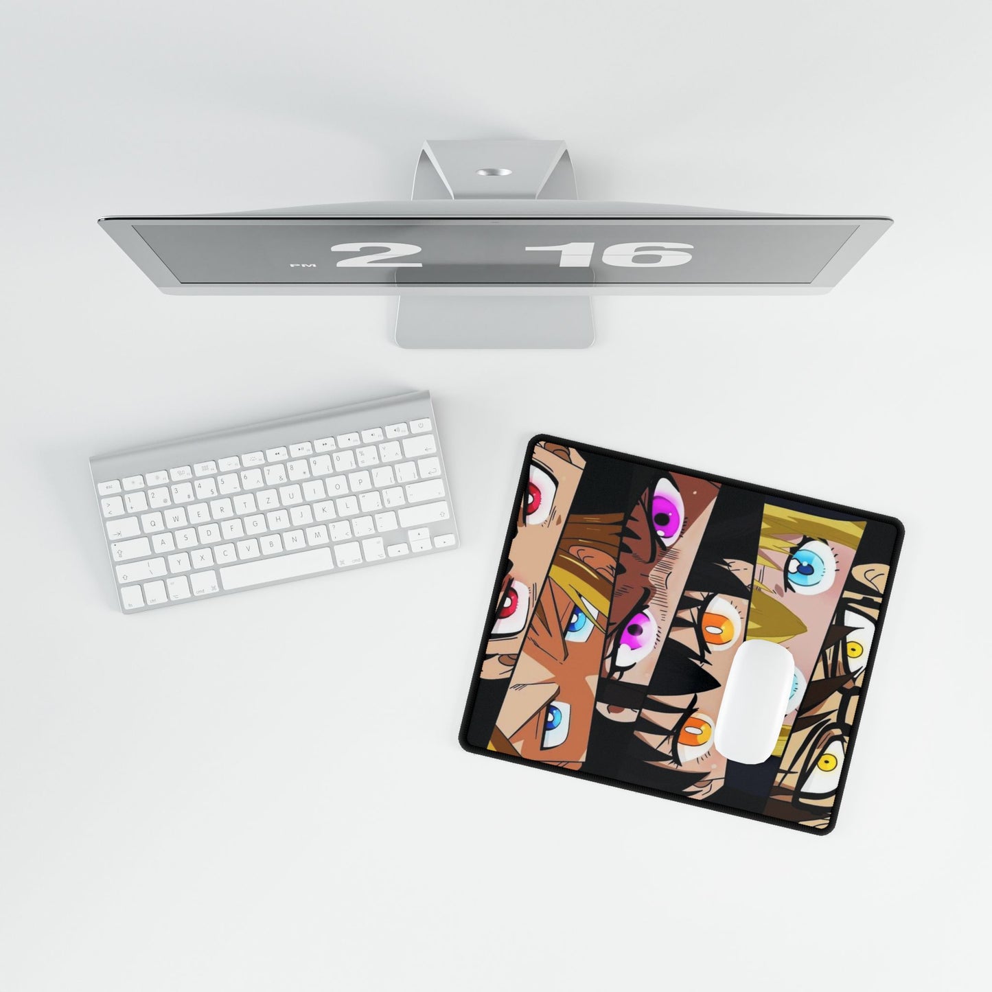 Fire Force Eye Collage Desk Mat - Anime Gaming Mat - Extended Size - Shinra, Arthur, Tamaki, Benimaru - Manga Fan Gift