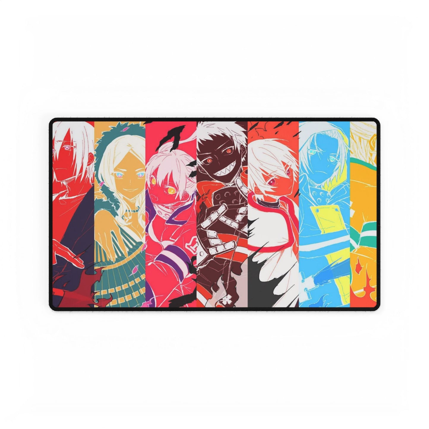 Fire Force Character Layer Desk Mat - Anime Keyboard Pad, Vibrant Manga Desk Mat, Otaku Gaming Accessory, Colorful Fire Force