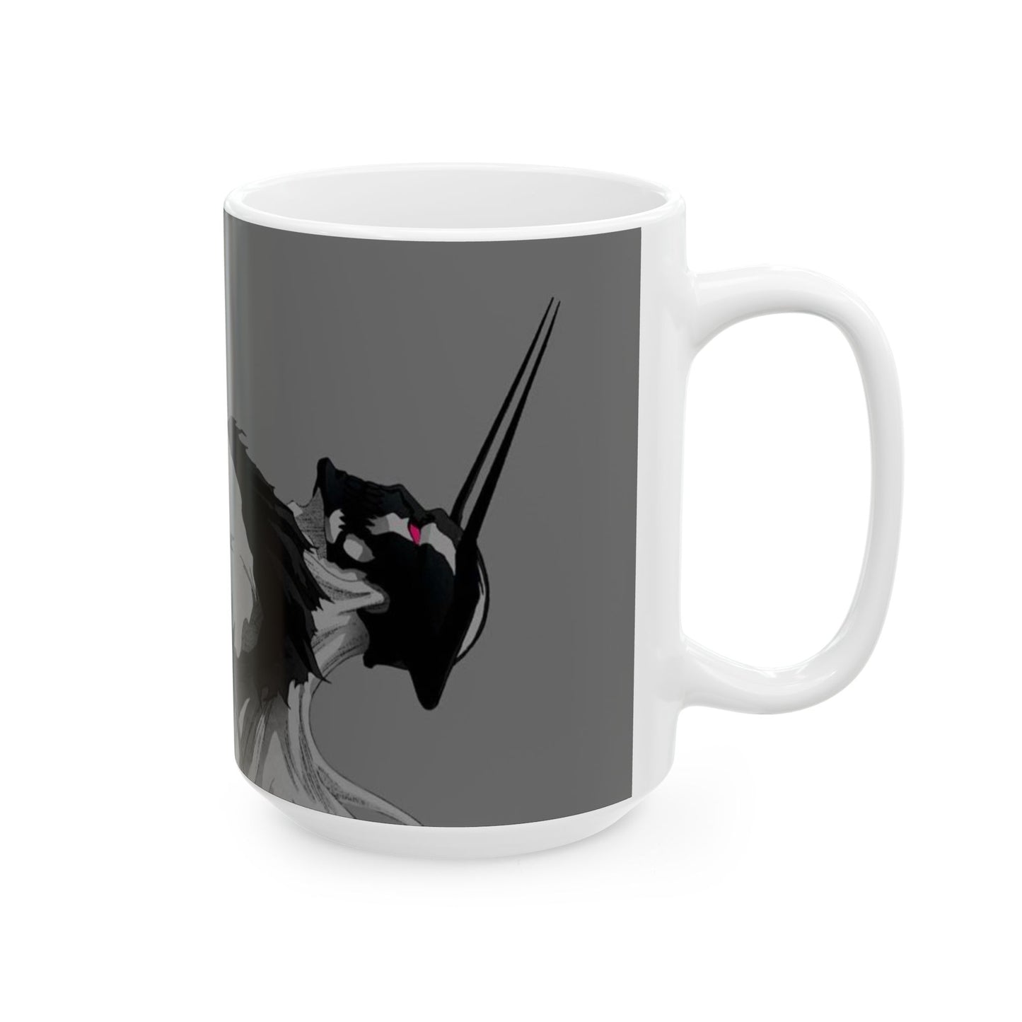Anime, Ceramic Mug, (11oz, 15oz), Bleach Inspired White Zangetsu Hollow Orihime Ulquirra Cifer Aizen Espada Arrancar, Manga, Anime Gifts,