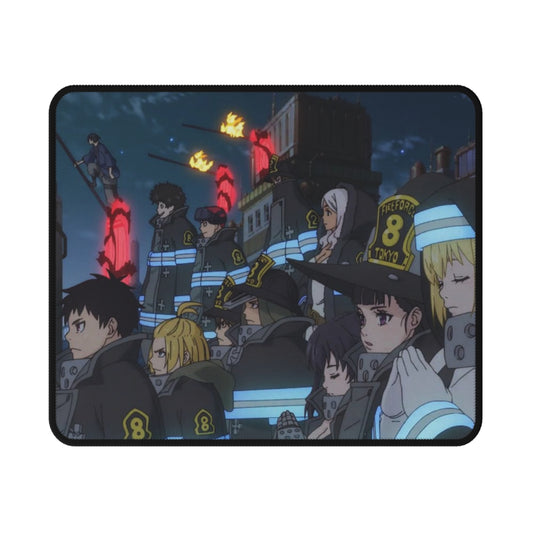 Fire Force Company 8 Gaming Mouse Pad - Non-Slip Mat, Anime Team Shot, Manga Gaming Pad, Otaku Gift