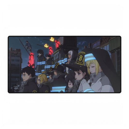 Fire Force Company 8 Desk Mat - Anime Keyboard Pad, Team Shot Desk Mat, Manga Gaming Accessory, Otaku Gift