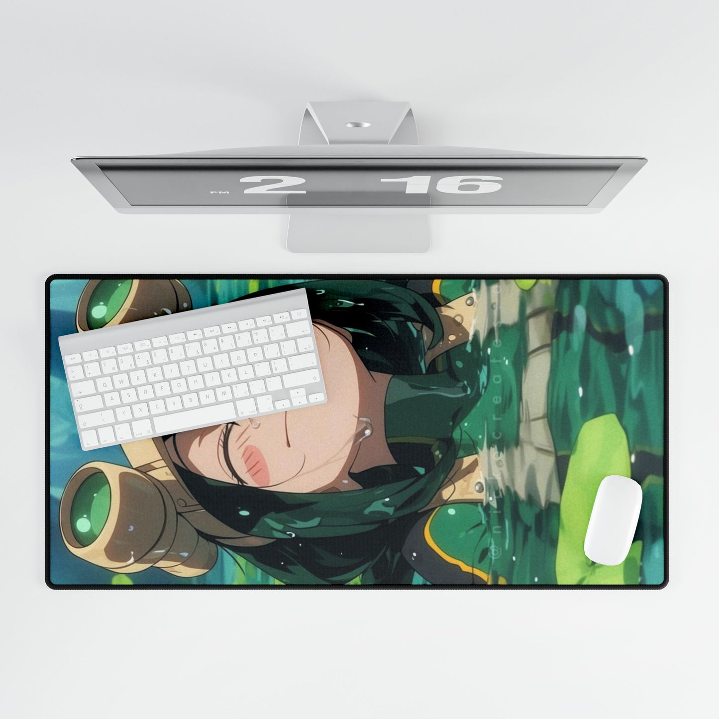 Anime Desk Mats, My Hero Academia Tsuyu Asui Urauraka All Might Deku Bakugo Todoroki Class 1A Frog, Gaming Mouse Pad, Keyboard Mat, Office