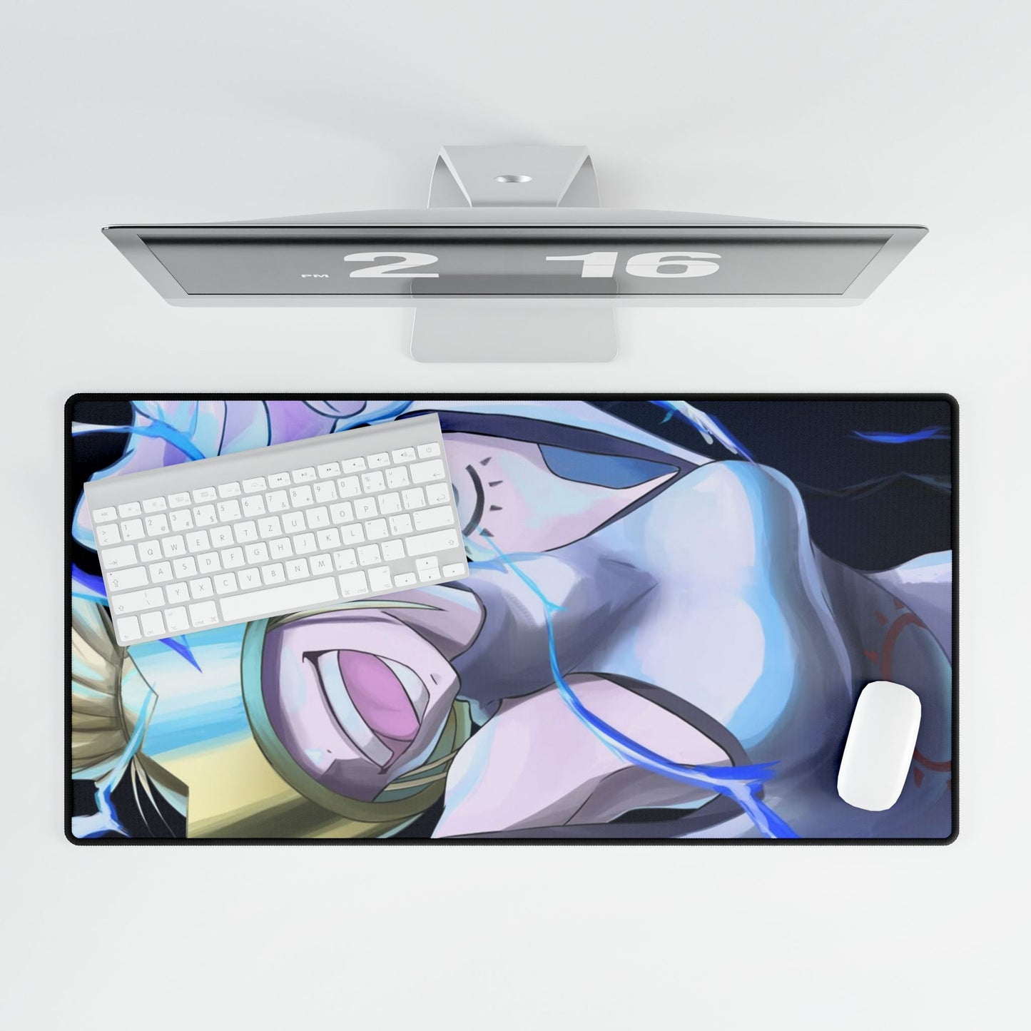 Haumea Desk Mat - Fire Force Anime Keyboard Pad, Manga Desk Mat, Otaku Gaming Accessory, Lightning Girl