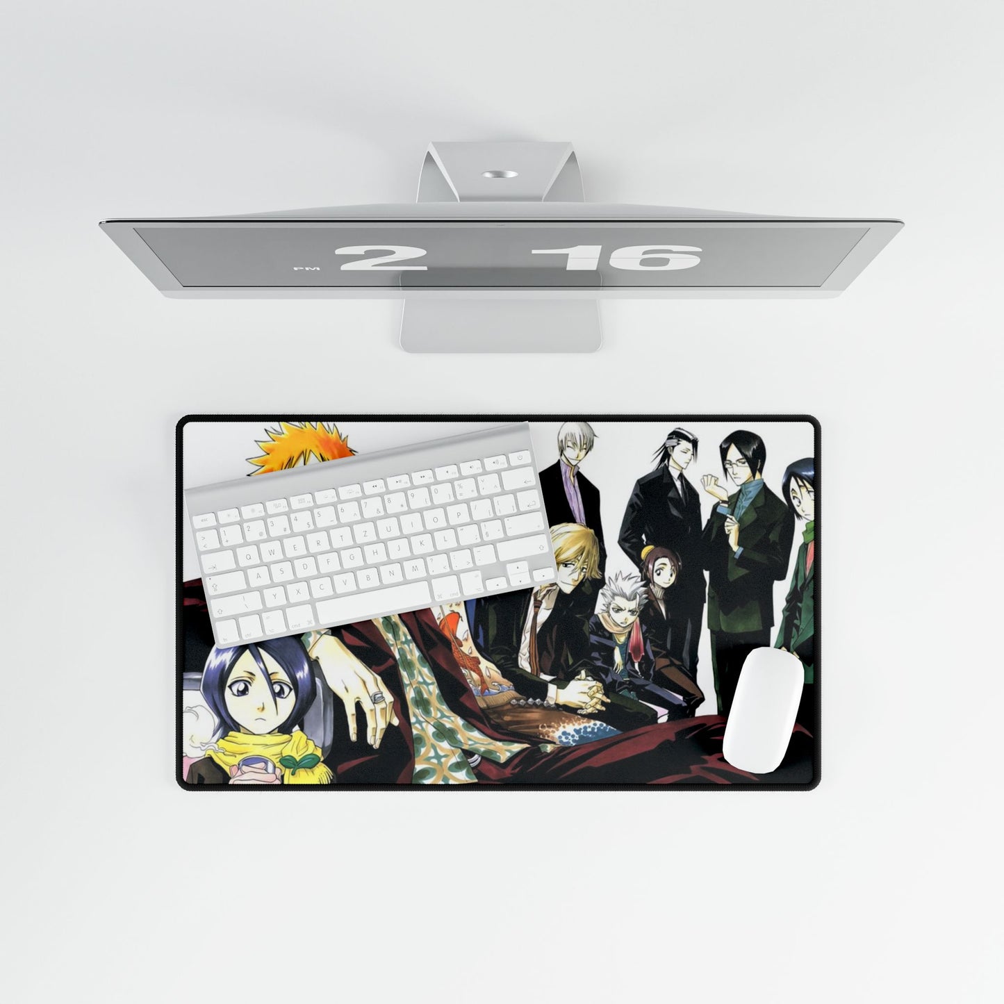 Anime Manga Desk Mats - Ichigo Rukia Gin - Bleach - Soul Society Reaper - Hollow, Gaming Mouse Pad, Table Protector, Large Mouse Mat,