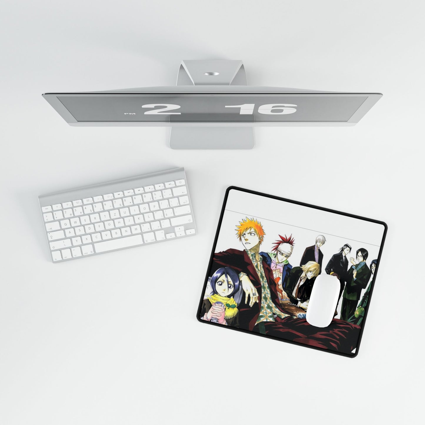 Anime Manga Desk Mats - Ichigo Rukia Gin - Bleach - Soul Society Reaper - Hollow, Gaming Mouse Pad, Table Protector, Large Mouse Mat,