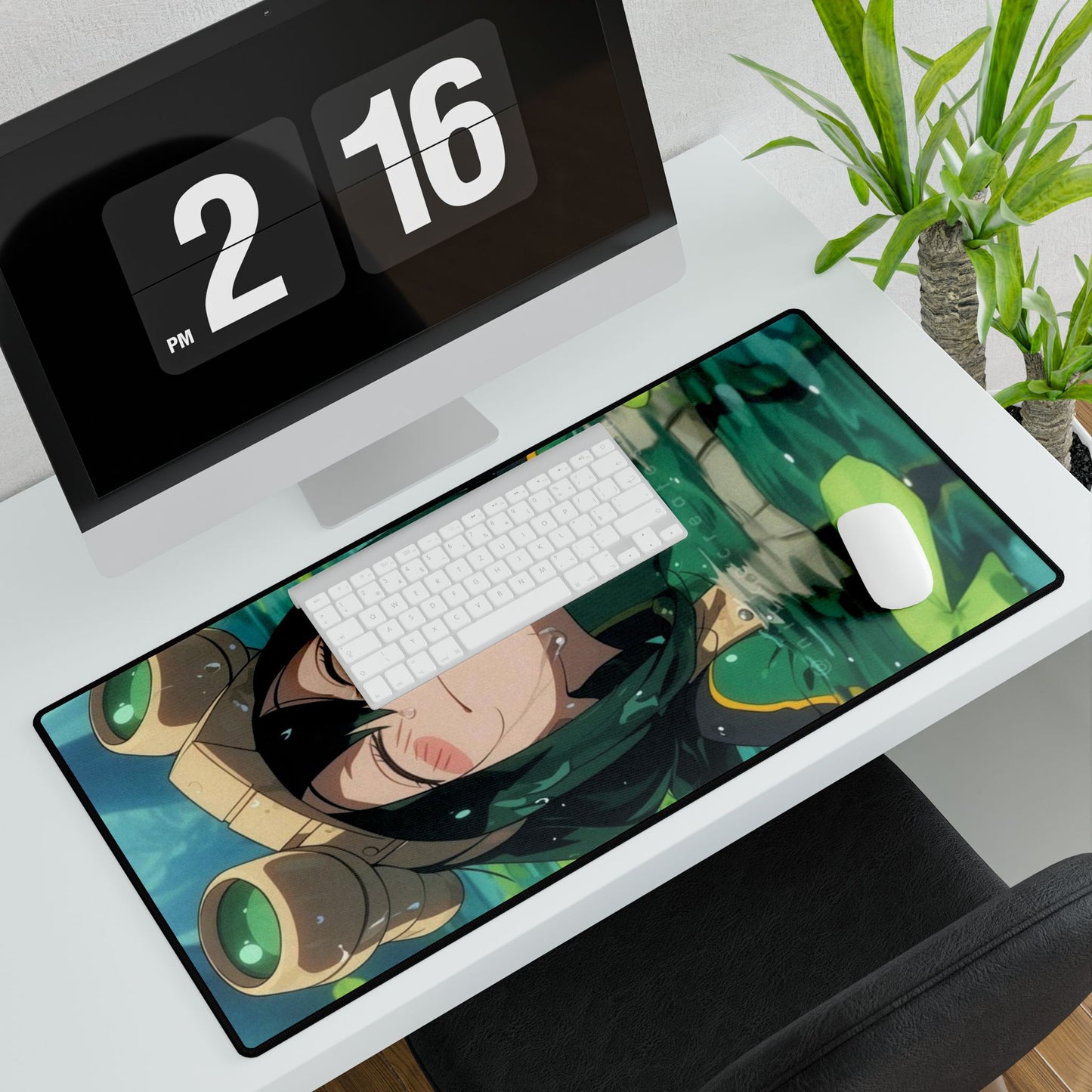 Anime Desk Mats, My Hero Academia Tsuyu Asui Urauraka All Might Deku Bakugo Todoroki Class 1A Frog, Gaming Mouse Pad, Keyboard Mat, Office