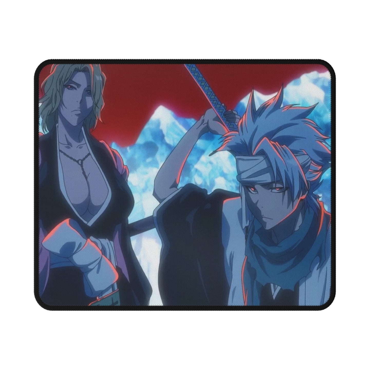 Anime Bleach Non-Slip Gaming Mouse Pad, Hitsugaya & Matsumoto Design, Soul Reaper Society Gift, Ice Hollow Manga Mat, Ichigo Toshiro