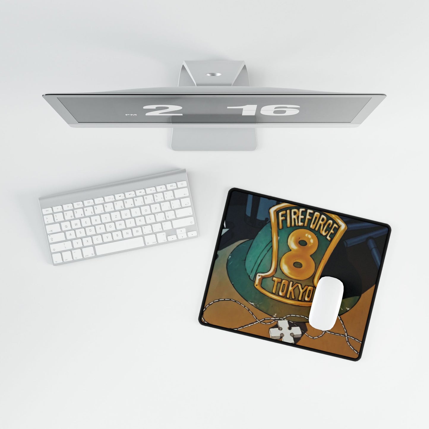 Fire force 8 Tokyo, Desk, Mat,  Anime Gaming Mat - Extended Size - Emblem Design - Manga Fan Gift