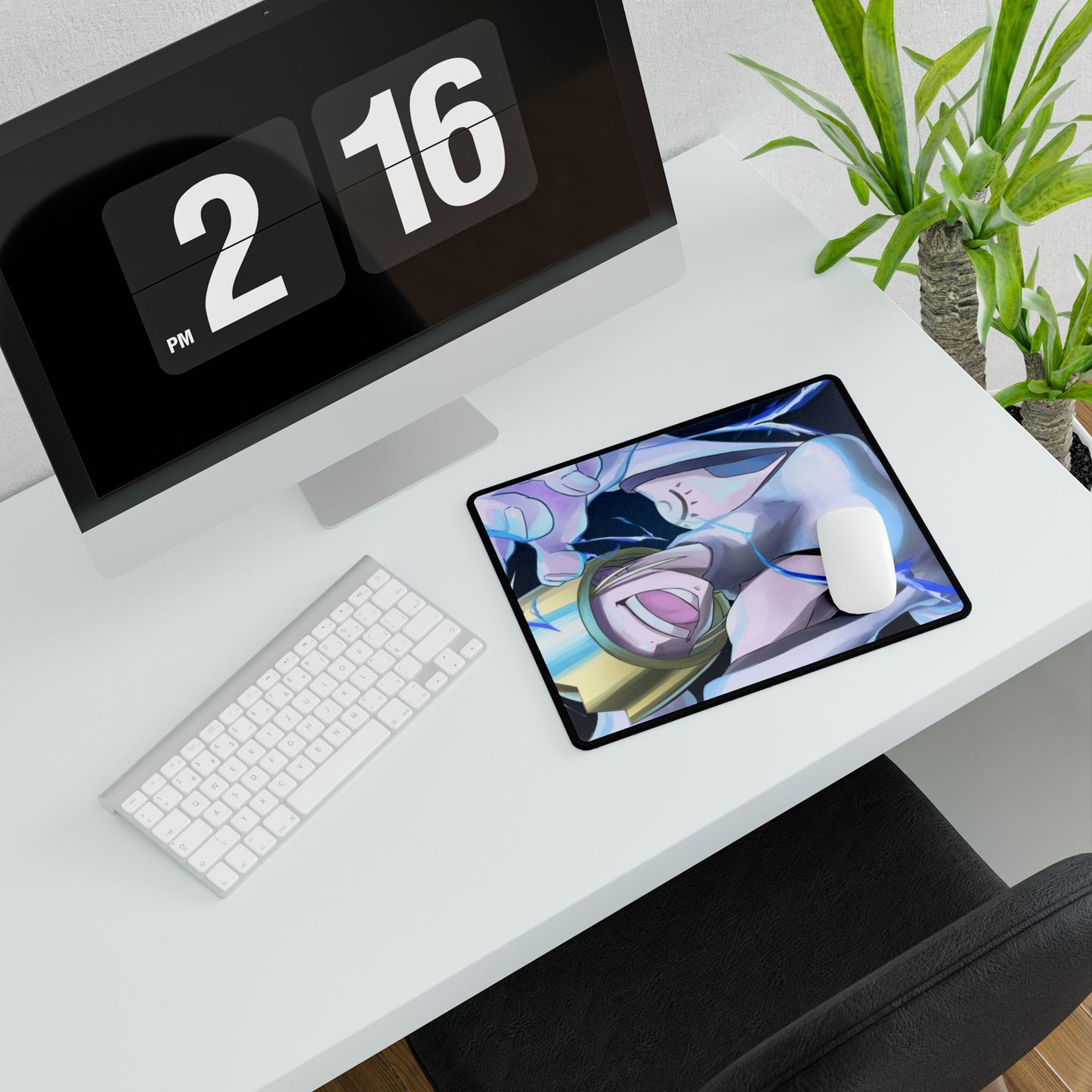 Haumea Desk Mat - Fire Force Anime Keyboard Pad, Manga Desk Mat, Otaku Gaming Accessory, Lightning Girl
