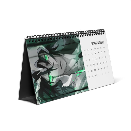 Anime Desktop Calendar (2025) - Bleach Manga Design, Shonen Anime Gift, Ichigo Rukia Orihime Grimjow Renji Kenpachi Fan Accessories, Gotei