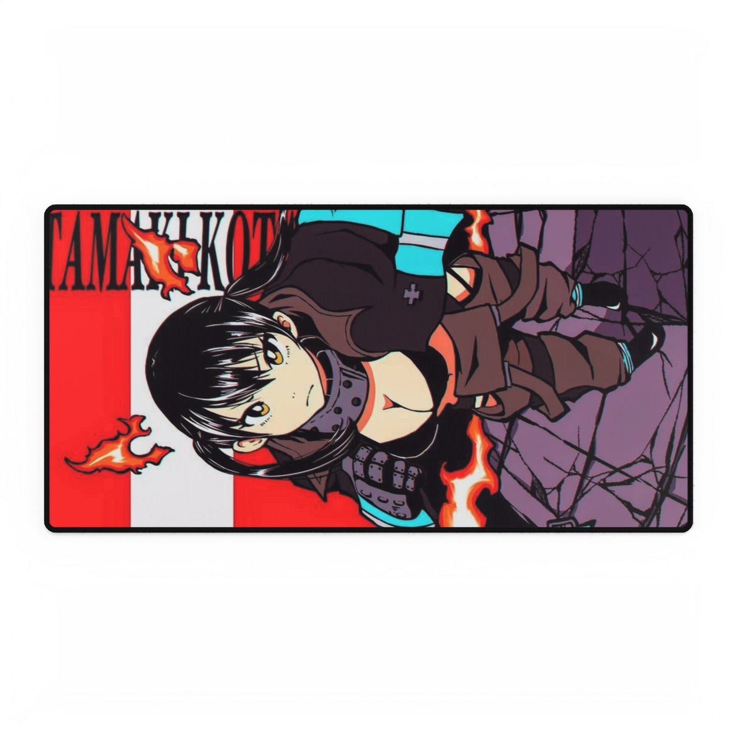 Tamaki Kotatsu Desk Mat - Fire Force Anime Mousepad - Lucky Lure Design - Extended Size Gaming Mat - Manga Fan Gift, Anime-Inspired Desk Mat