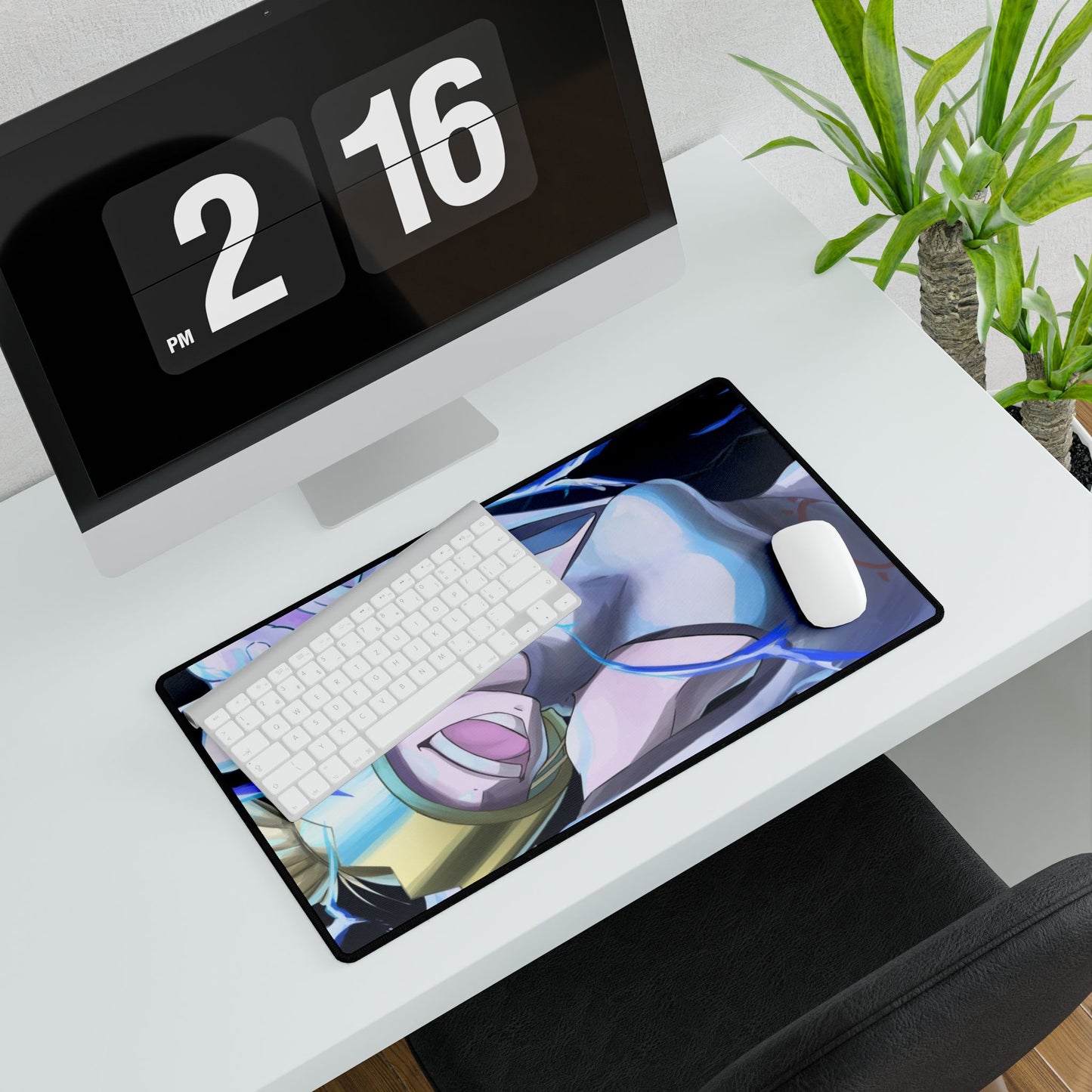 Haumea Desk Mat - Fire Force Anime Keyboard Pad, Manga Desk Mat, Otaku Gaming Accessory, Lightning Girl
