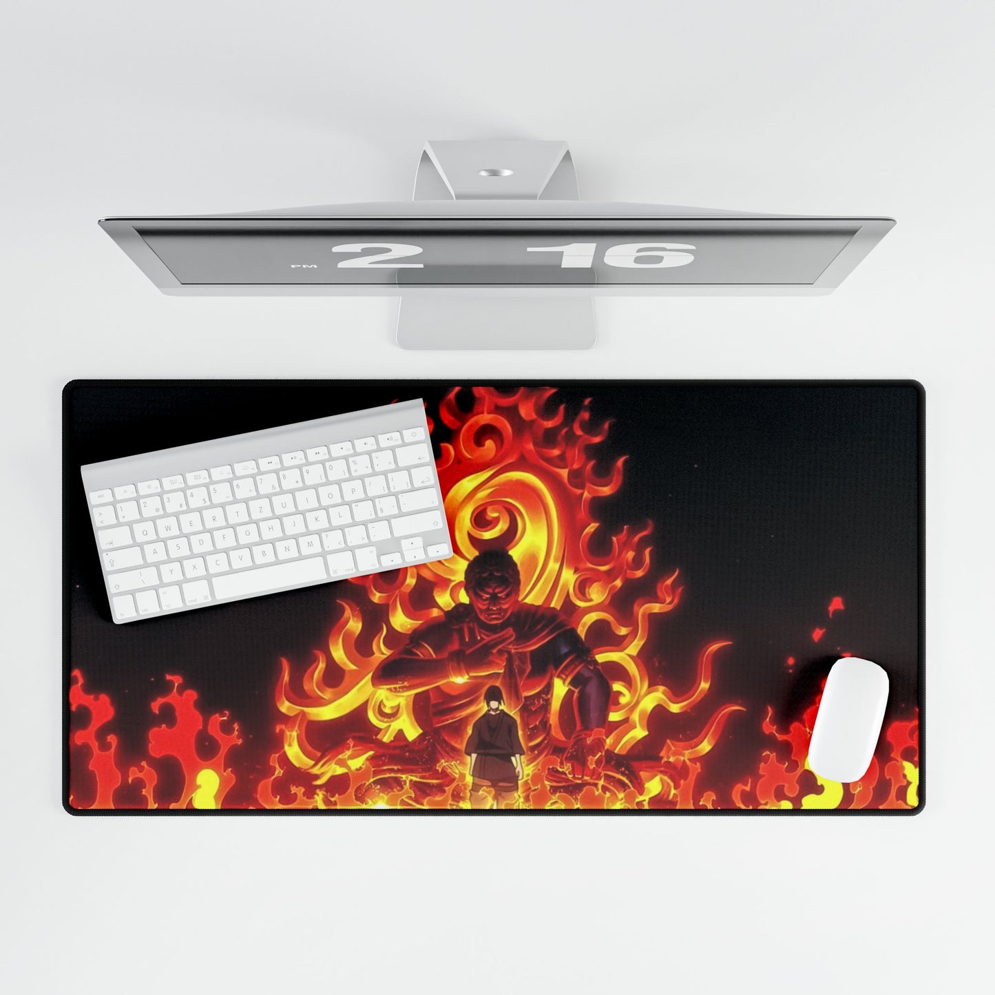 Fire Force Benimaru Shinmon Desk Mat - Anime Gaming Pad, Manga Keyboard Mat, Otaku Gift, Fire God Design