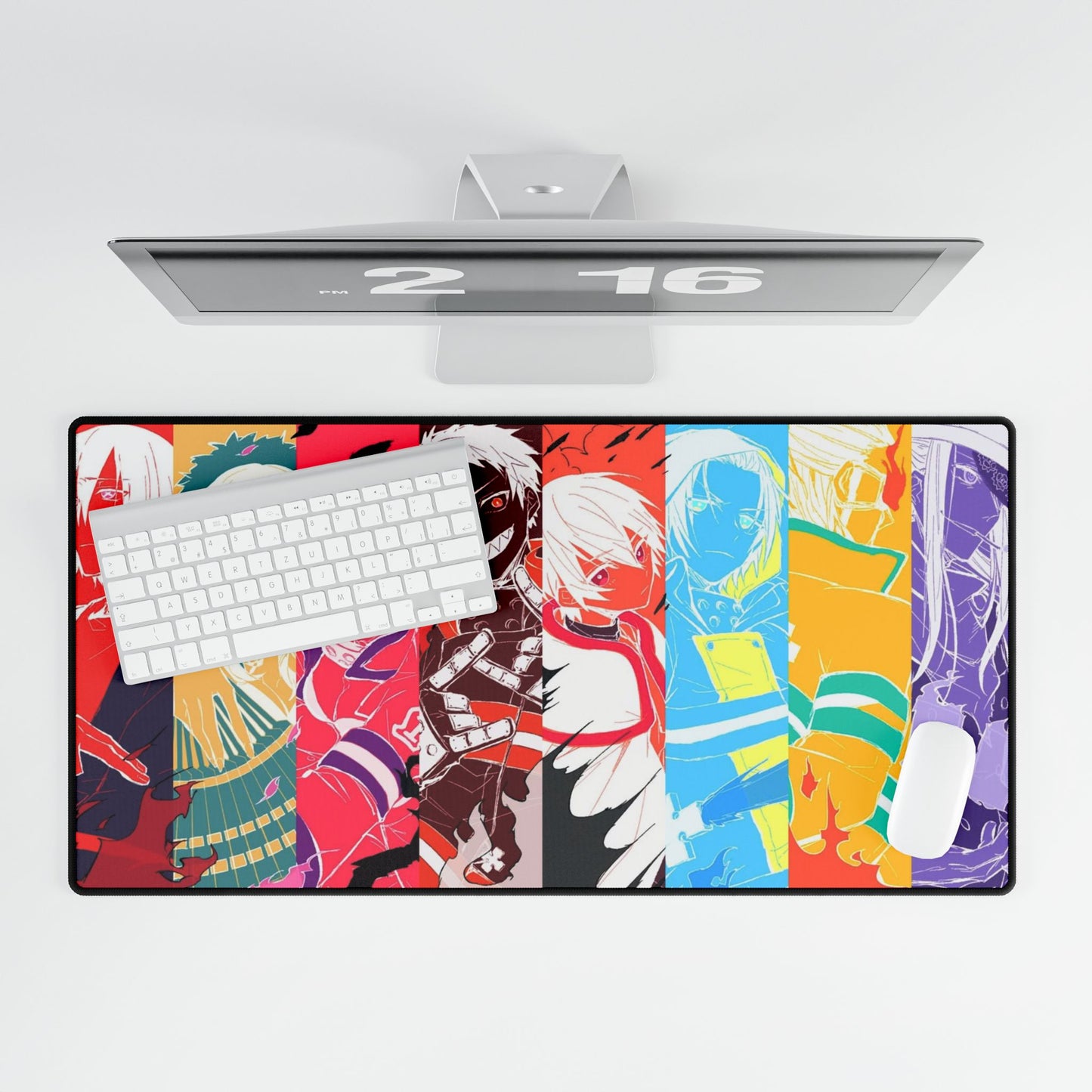 Fire Force Character Layer Desk Mat - Anime Keyboard Pad, Vibrant Manga Desk Mat, Otaku Gaming Accessory, Colorful Fire Force