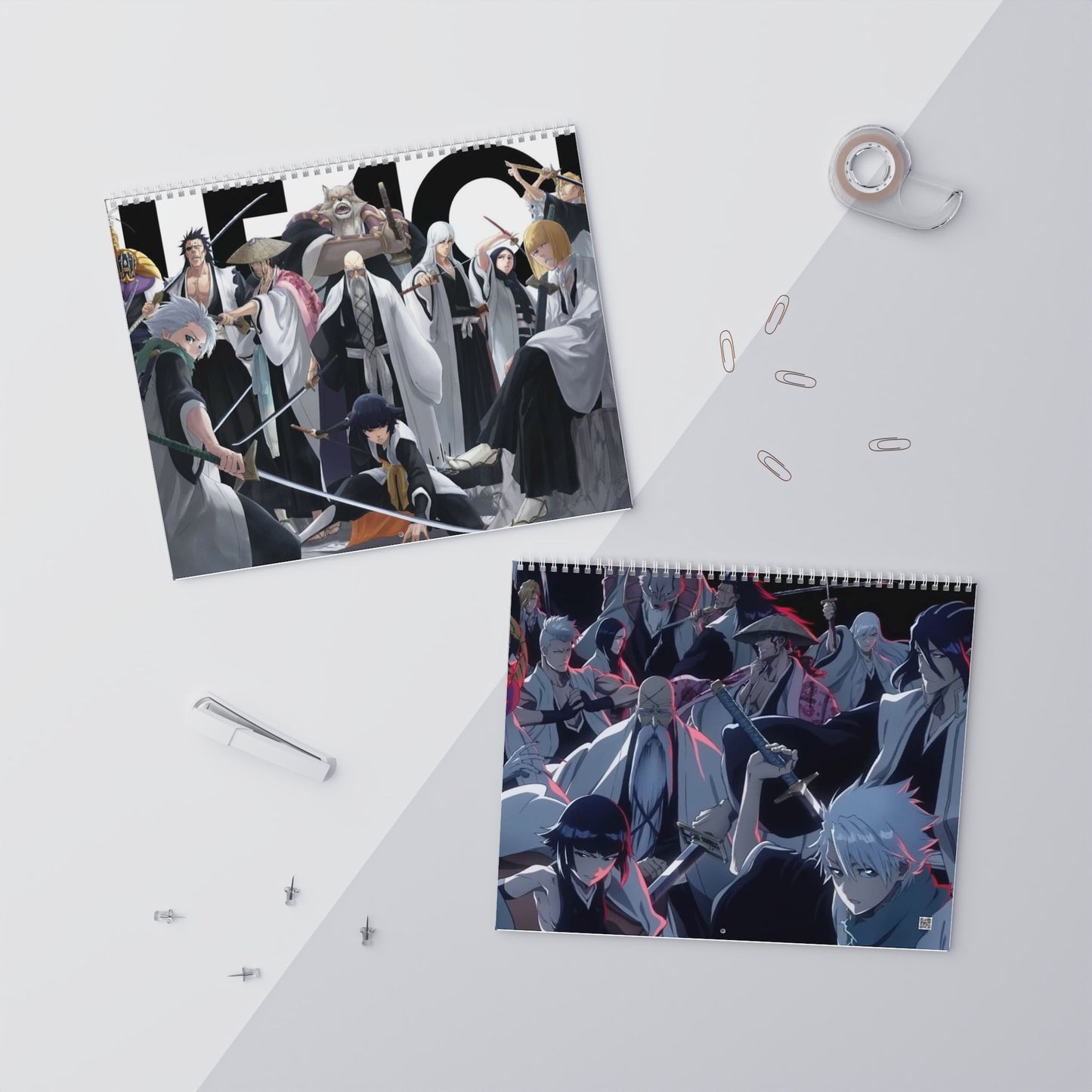 Anime Wall Calendars (2025) - Bleach Manga Design, Shonen Anime Gift, Ichigo Rukia Orihime Grimjow Renji Kenpachi Fan Accessories, Gotei 13