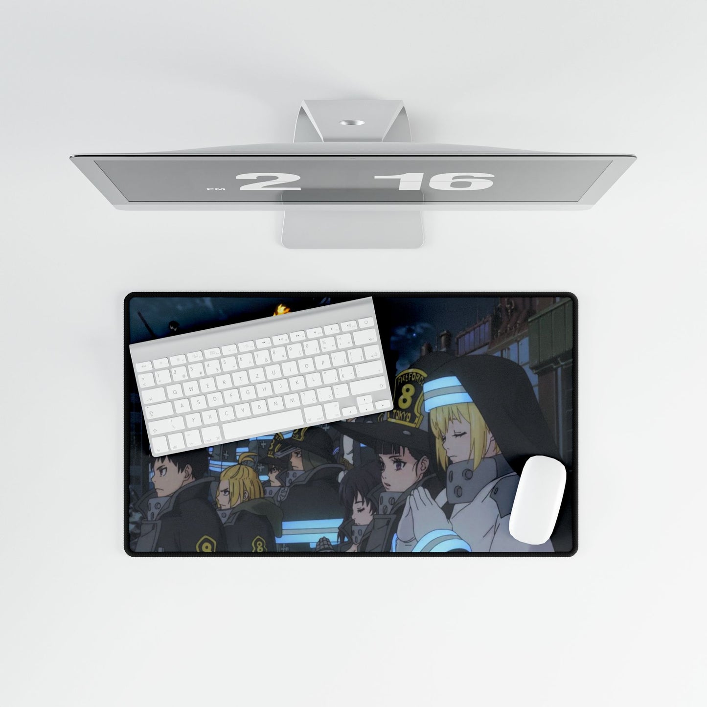 Fire Force Company 8 Desk Mat - Anime Keyboard Pad, Team Shot Desk Mat, Manga Gaming Accessory, Otaku Gift