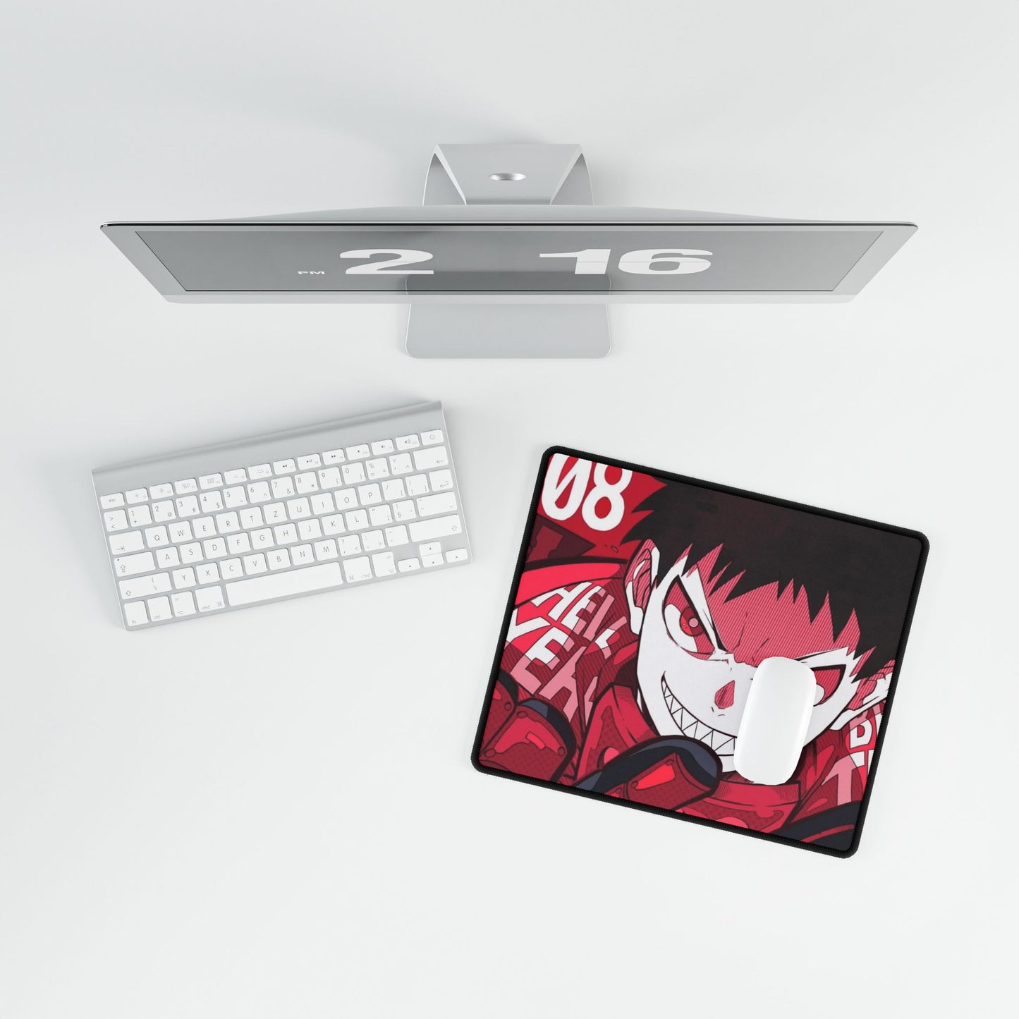 Shinra Kusakabe Desk Mat - Fire Force Anime Keyboard Pad, Red Devil Desk Mat, Manga Gaming Accessory, Otaku Gift